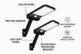 2 x 6W LED Motion Sensor Solar Security Lights – Outdoor Wall Set